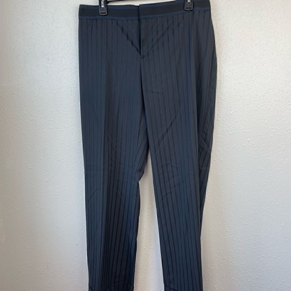EUC Nine West Womens Navy Blue and Black Pinstripe Dress Pants Size 10